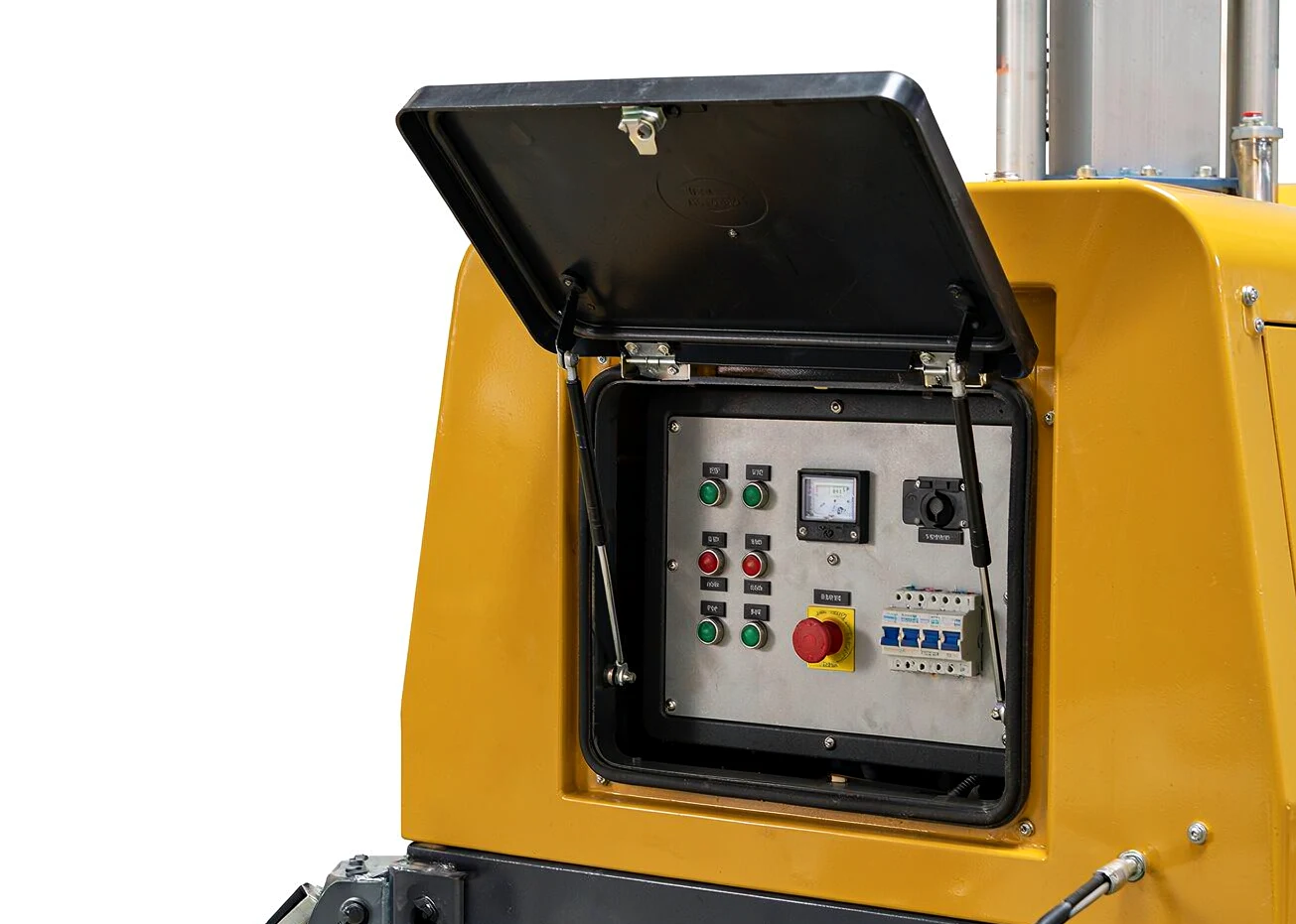 AL-4000D integrated control panel with rain cover close-up