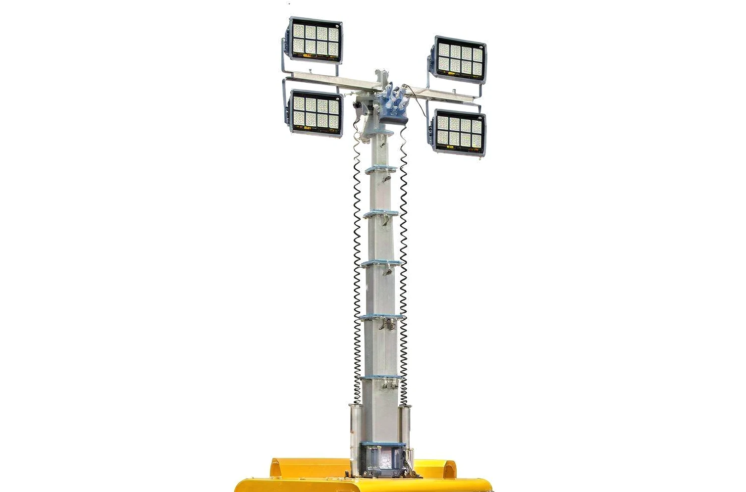 AL-4000D metal halide lamp head and three-section telescopic mast close-up